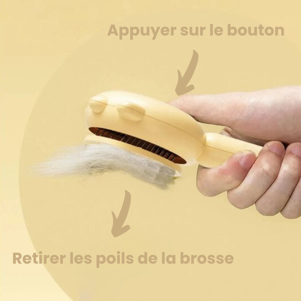 PeluFélin - Brosse pour chats auto-nettoyante